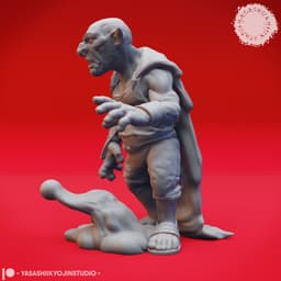 Deep Gnome - Pudding King - Tabletop Miniature (Pre-Supported) 3d model