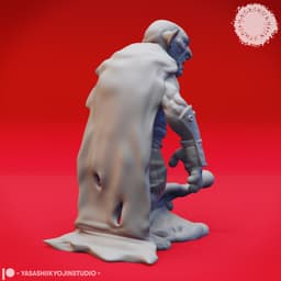 Deep Gnome - Pudding King - Tabletop Miniature (Pre-Supported) 3d model