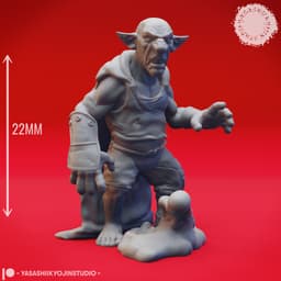 Deep Gnome - Pudding King - Tabletop Miniature (Pre-Supported) 3d model