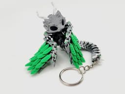 Baby Flexi Forest Dragon & Keychain Variant 3d model