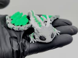 Baby Flexi Forest Dragon & Keychain Variant 3d model