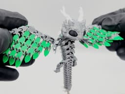 Baby Flexi Forest Dragon & Keychain Variant 3d model