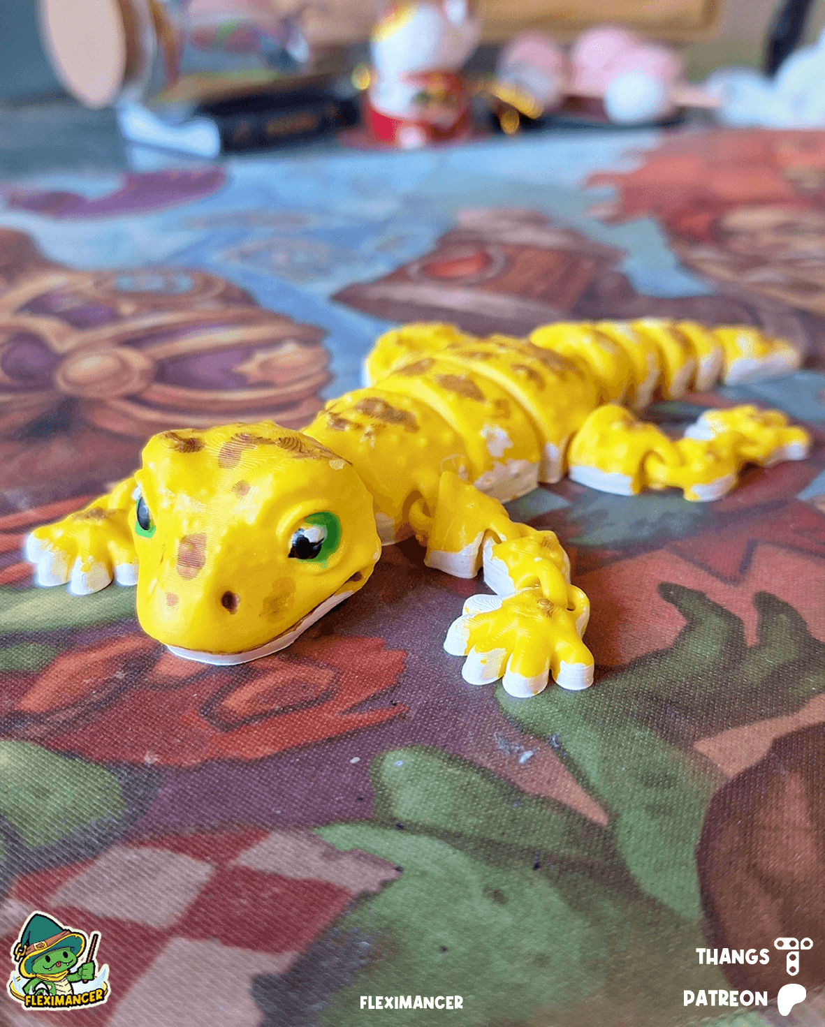 Gecko | Flexi Magnet | Multicolor 3d model
