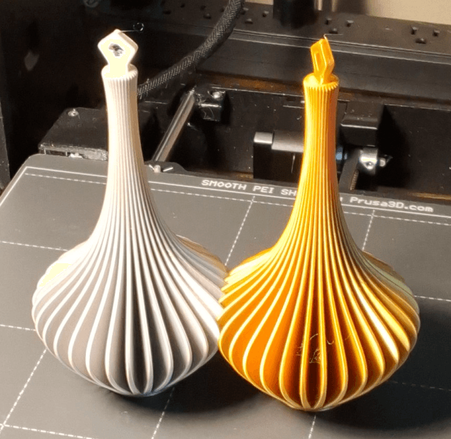 The suggestion to use a single perimeter was well-found; the ornaments printed quickly and easily, and will look well on my tree. An excellent model.