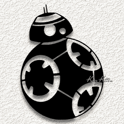 bb-8 droid robot WALL ART HOME DECOR 3d model