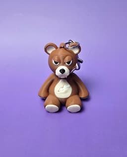 "Bearly Hanging On" Keychain 3d model
