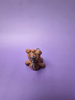 "Bearly Hanging On" Keychain 3d model
