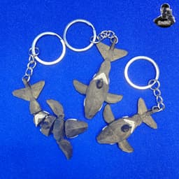 Low Poly Orca Whale Keychains 3 Models - Articulated - No Supports - Print in Place 3d model