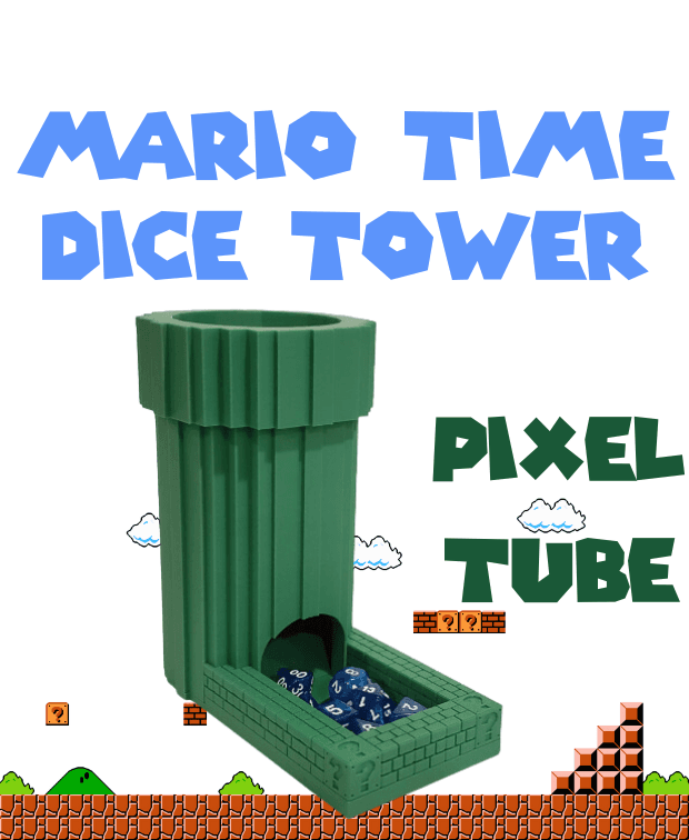 Dice Tower - Super Mario Bros. PIXEL Tube 3d model
