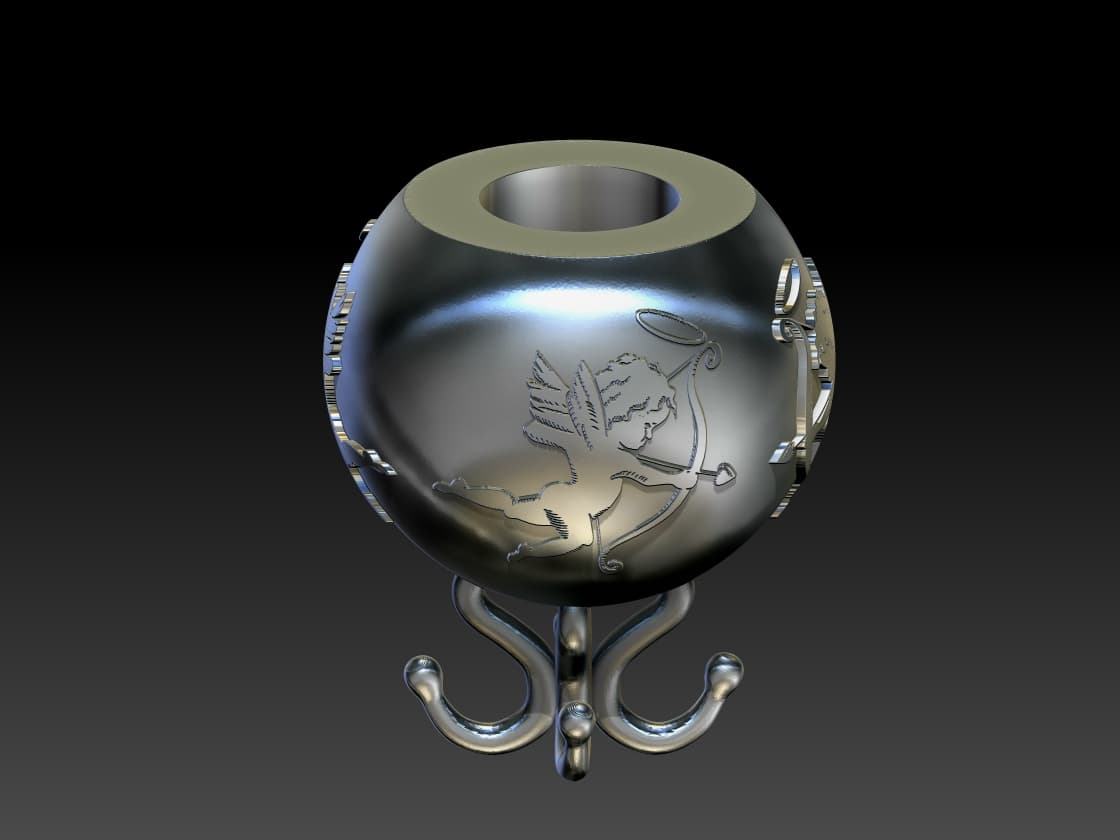 cupid candle holder.stl 3d model