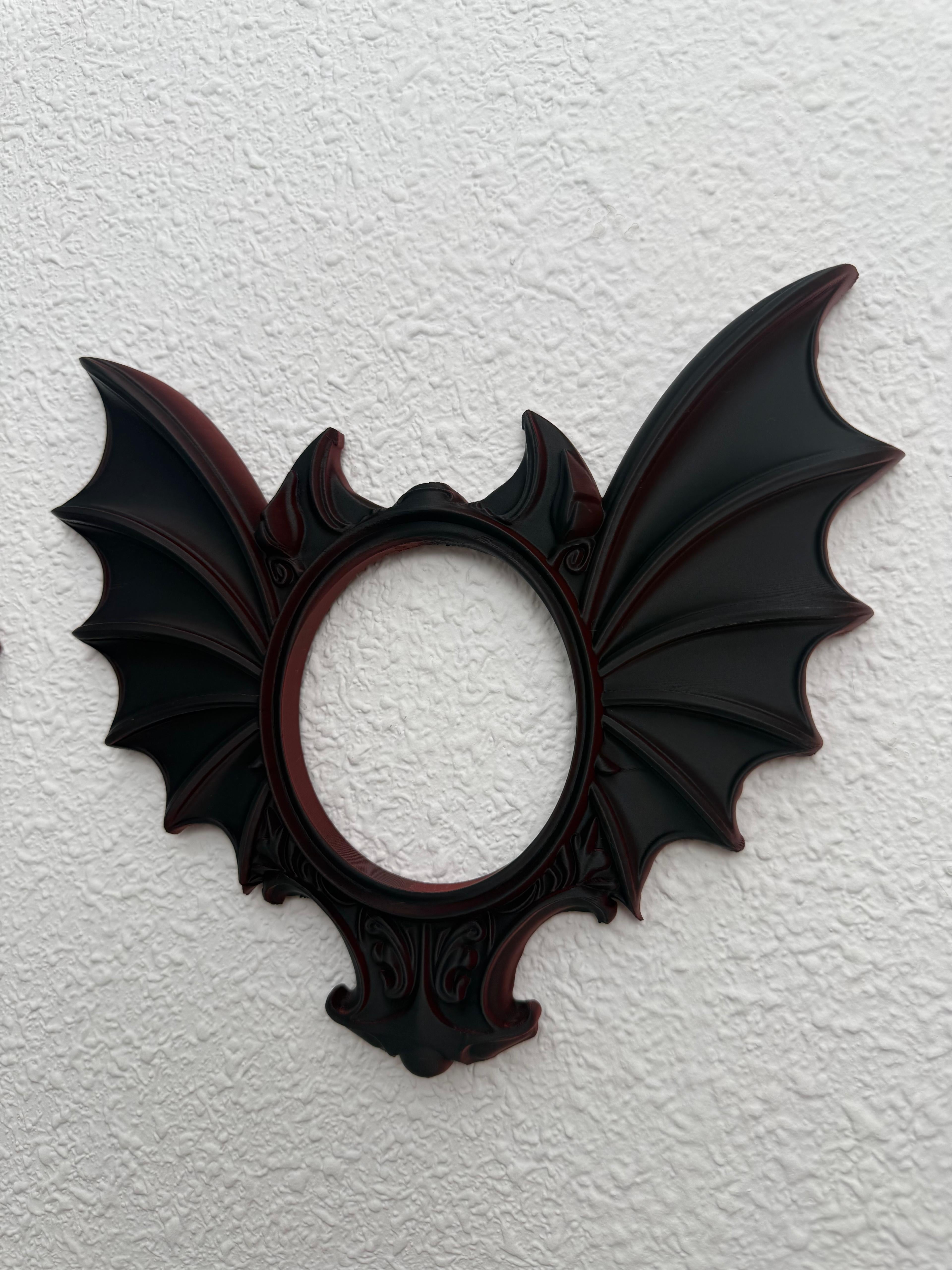 Bat Wing Frame Victorian Gothic Wall Decor 3d model