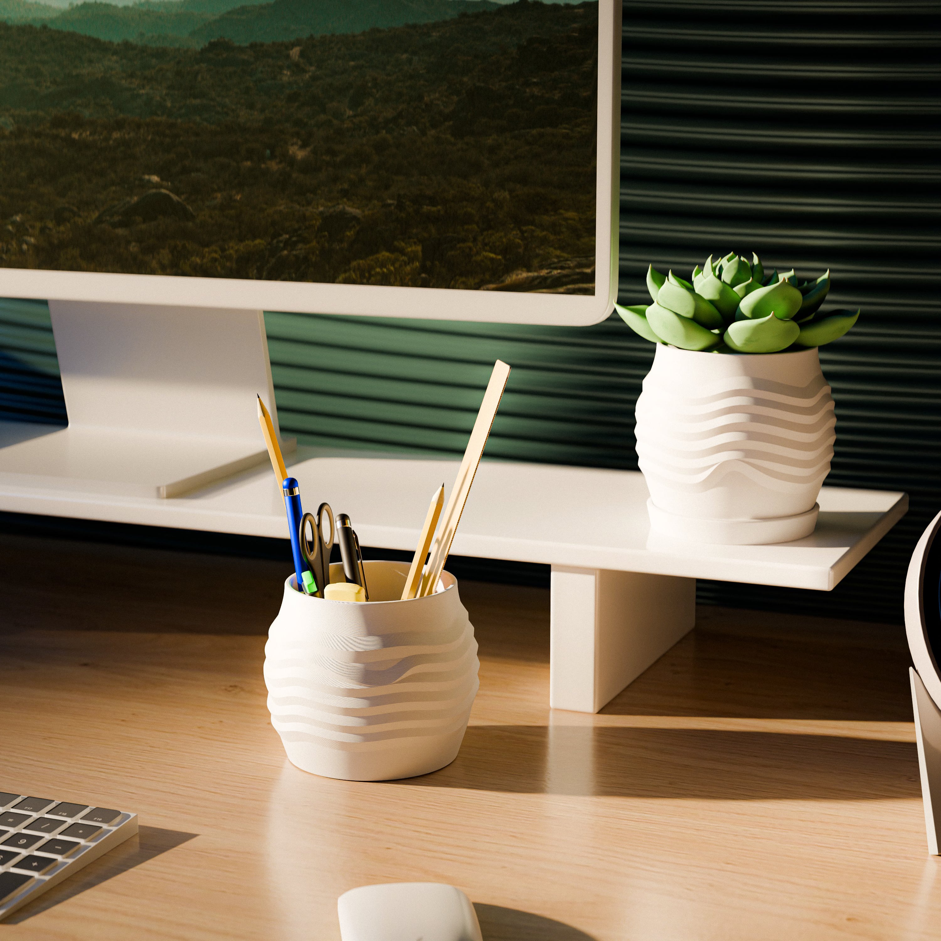 Flow Pen Holder 3d model