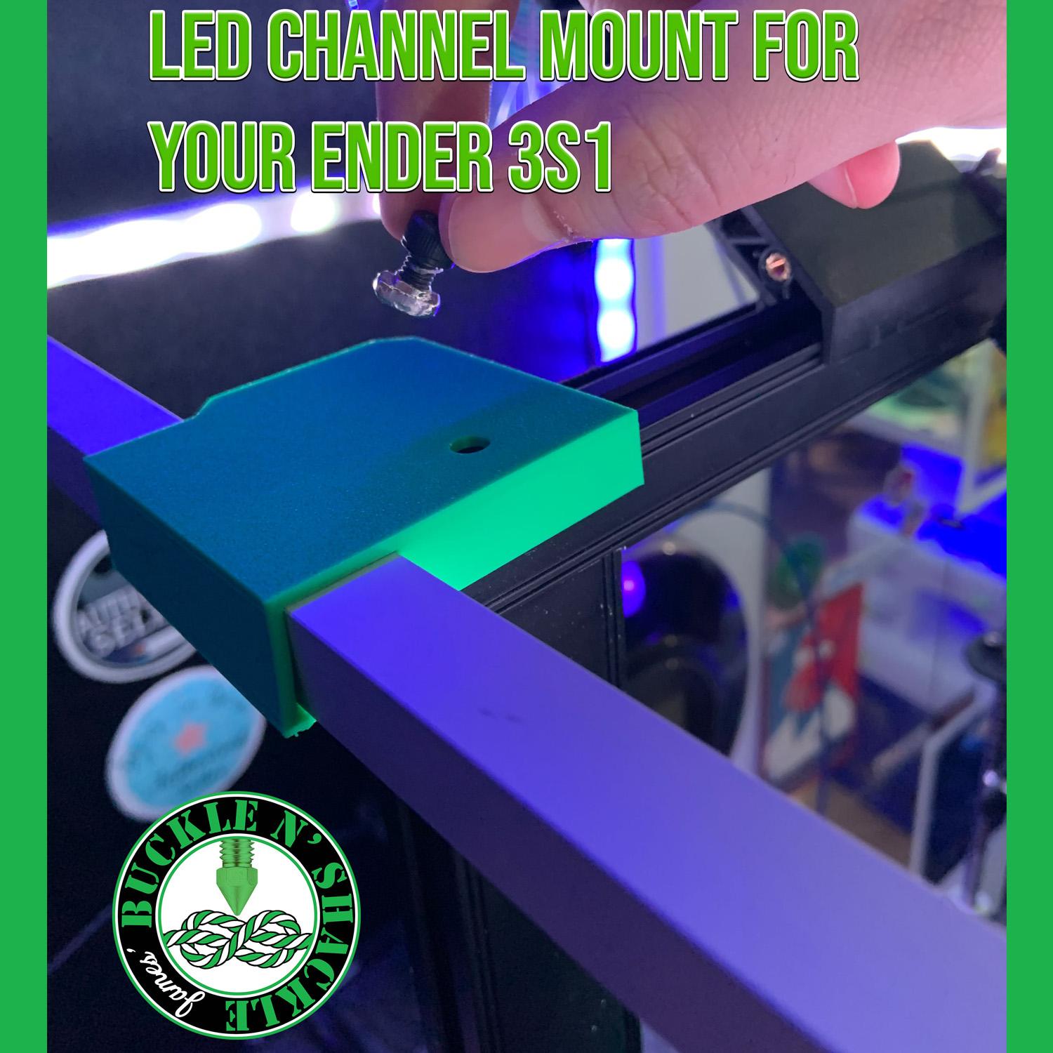 LED Channel Mount for your Ender 3 S1 3d model