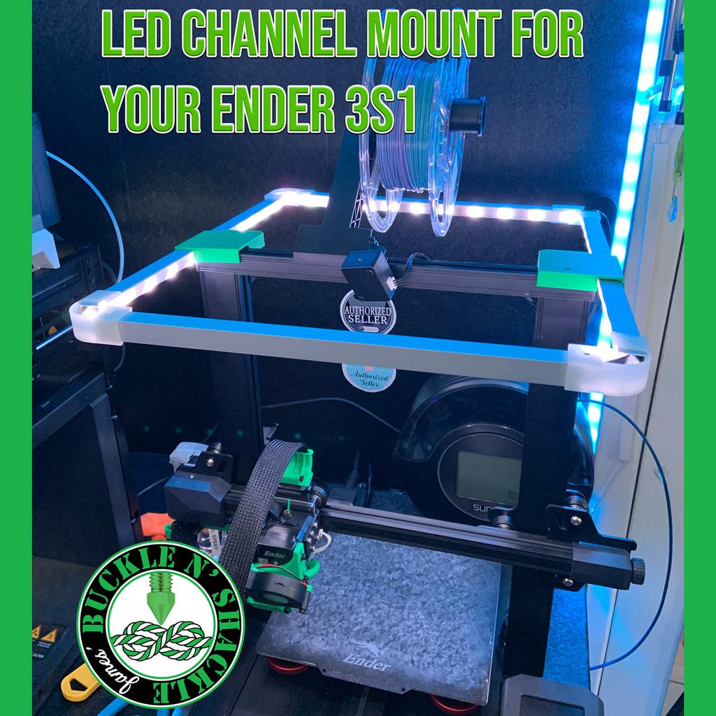 LED Channel Mount for your Ender 3 S1 3d model