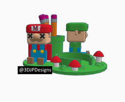 SUPER MARIO & LUIGI Desk Organizer BackToSchool 3d model