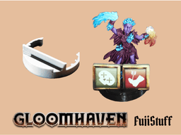Gloomhaven discreet conditions tokens support for characters miniatures 3d model