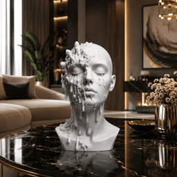 Melting Soul Bust STL | Surreal Female Sculpture | Modern Art Statue | Abstract Decor 3d model