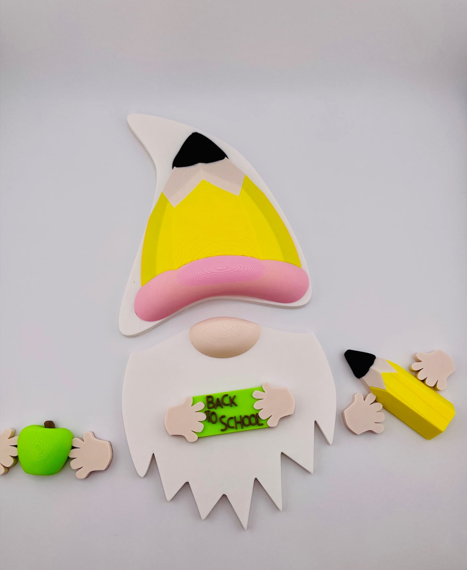 Magnetic Back to School Hat Gnome For Modular Sign 3d model
