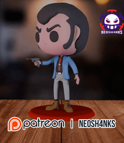 Lupin The Third Funko Style 3d model