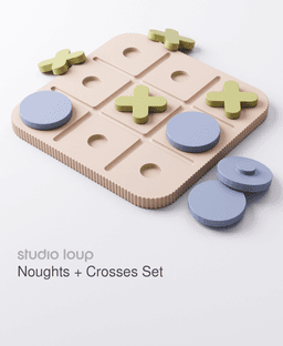 Noughts + Crosses Set (3 different boards included) 3d model