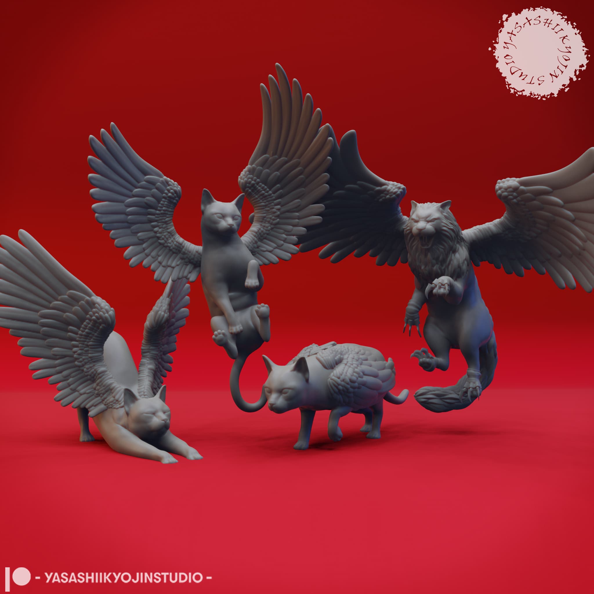 Tressym Litter - Tabletop Miniatures (Pre-Supported) 3d model
