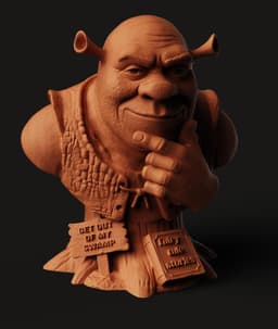 Ogre Swamp King Bust | Stylized Ogre Sculpture | Get Out Of My Swamp Decor | Funny Movie Fan Art 3d model