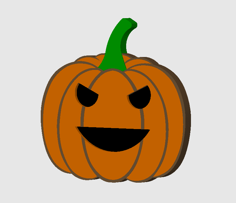 Angry toothless pumpkin coaster/decoration - print in place 3d model