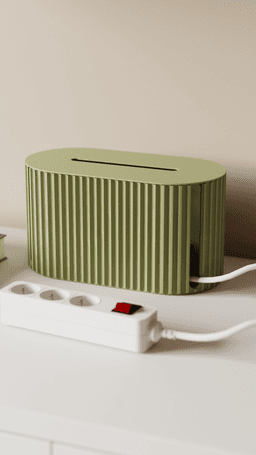 Cable Management Box - Gear pattern - Cable Storage Collection 3d model