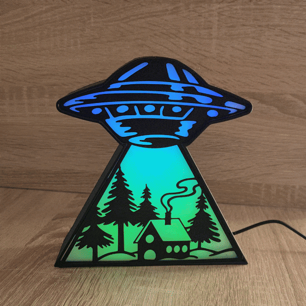 UFO Abduction LED Lamp 3d model