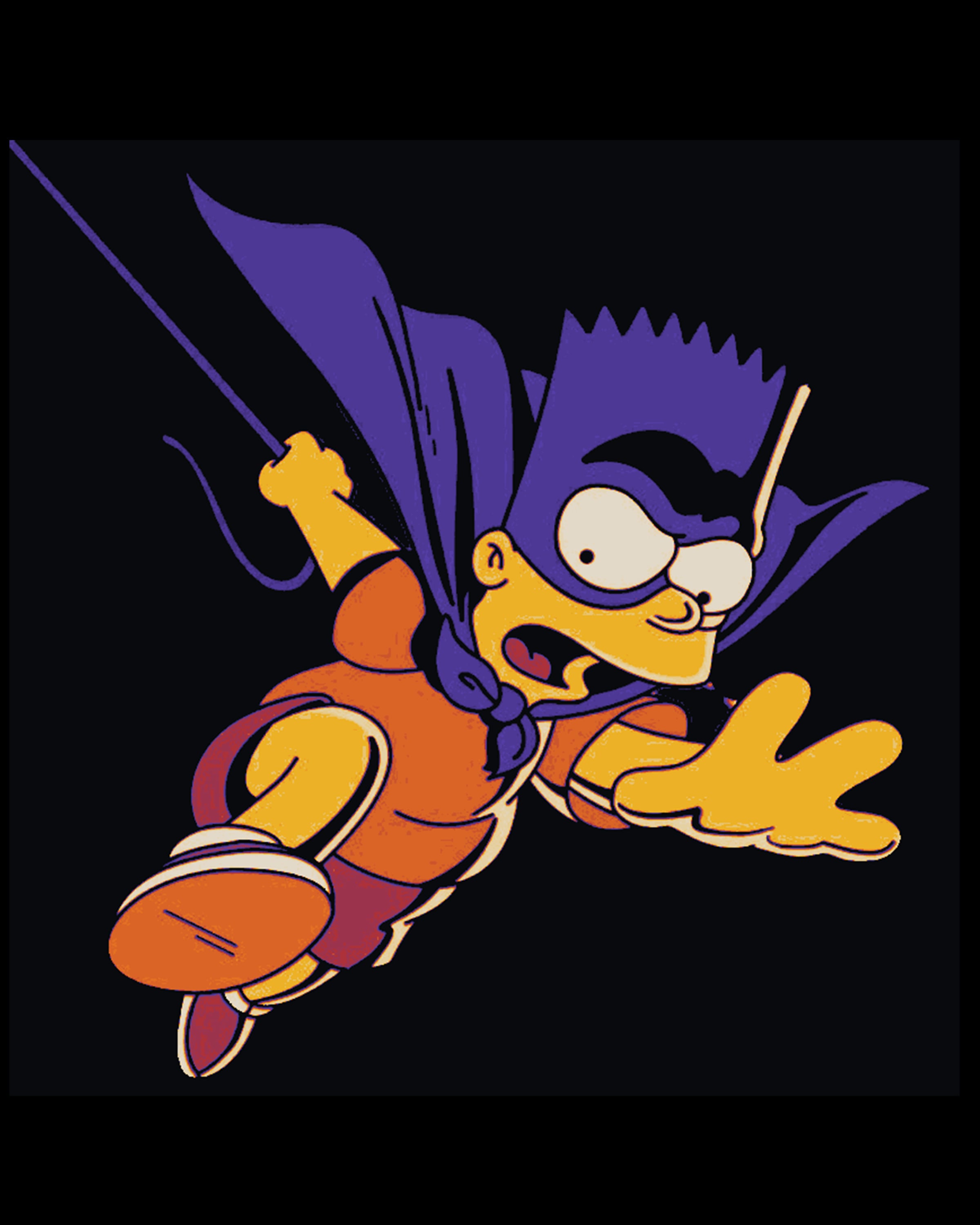 Bartman to the Rescue! - Cutout Wall art of Bart Simpson - Hueforge 3d model