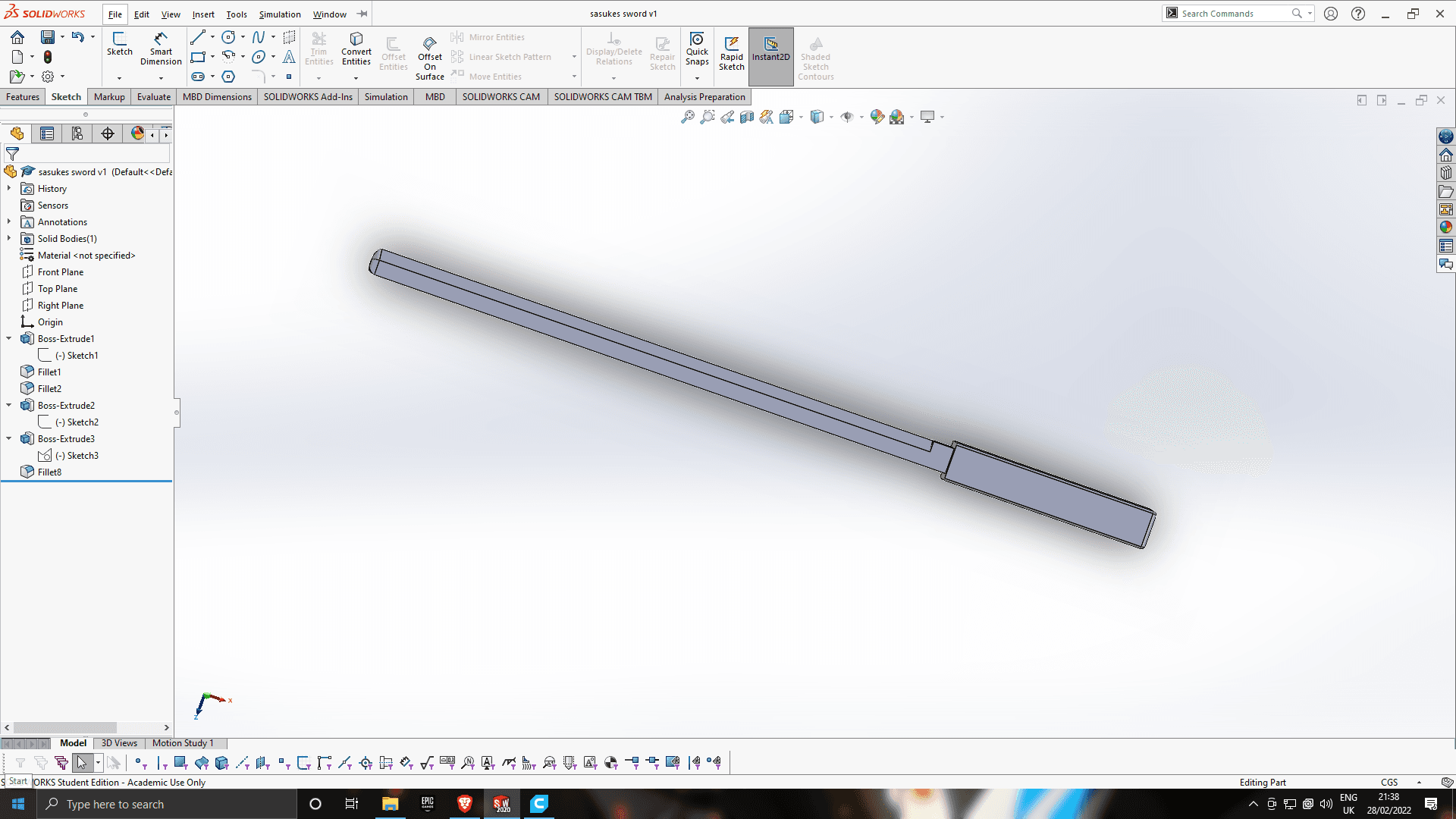 Sasuke's Sword V1.STL 3d model