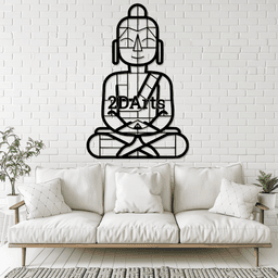 Cute Cartoon Buddha 2D Wall Art/Window Art 3d model