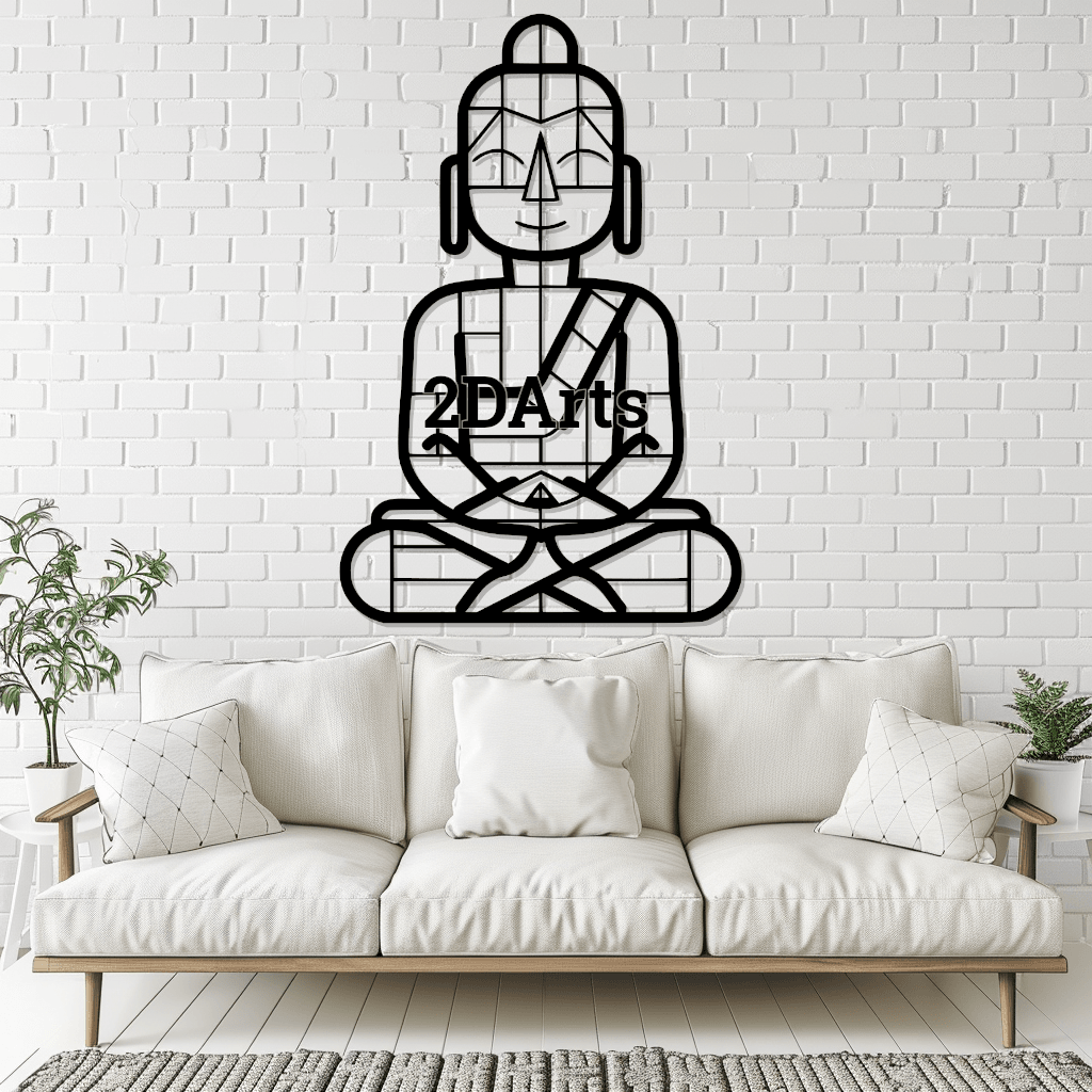 Cute Cartoon Buddha 2D Wall Art/Window Art 3d model