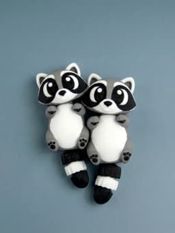 Flexi Raccoon - Toy/Keychain 3d model