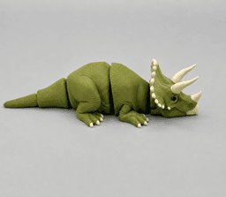 triceratops hatchling flexy optional glass eyes 3d model