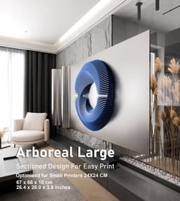 Arboreal Wall Sculpture – Large-Scale Sectioned 3D Printed Artwork 3d model