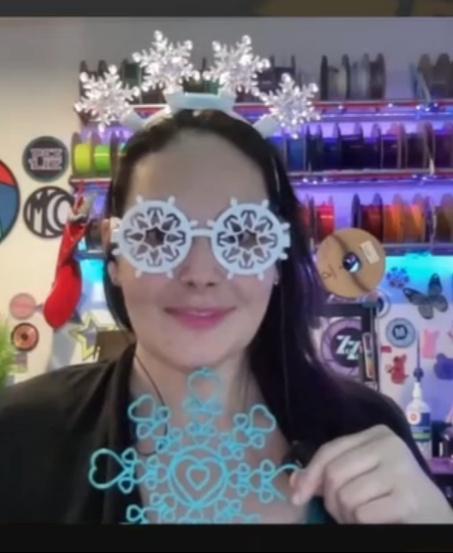 Snowflake Glasses - Love using these on my Twitch streams! Such a fun and easy model!  - 3d model
