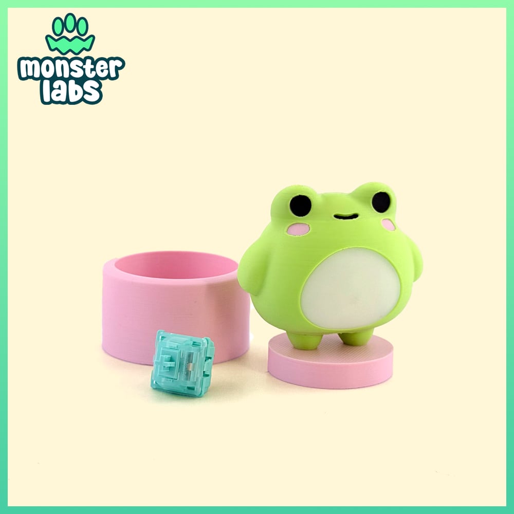 Cute Frog Fidget Clicker Keychain 3d model
