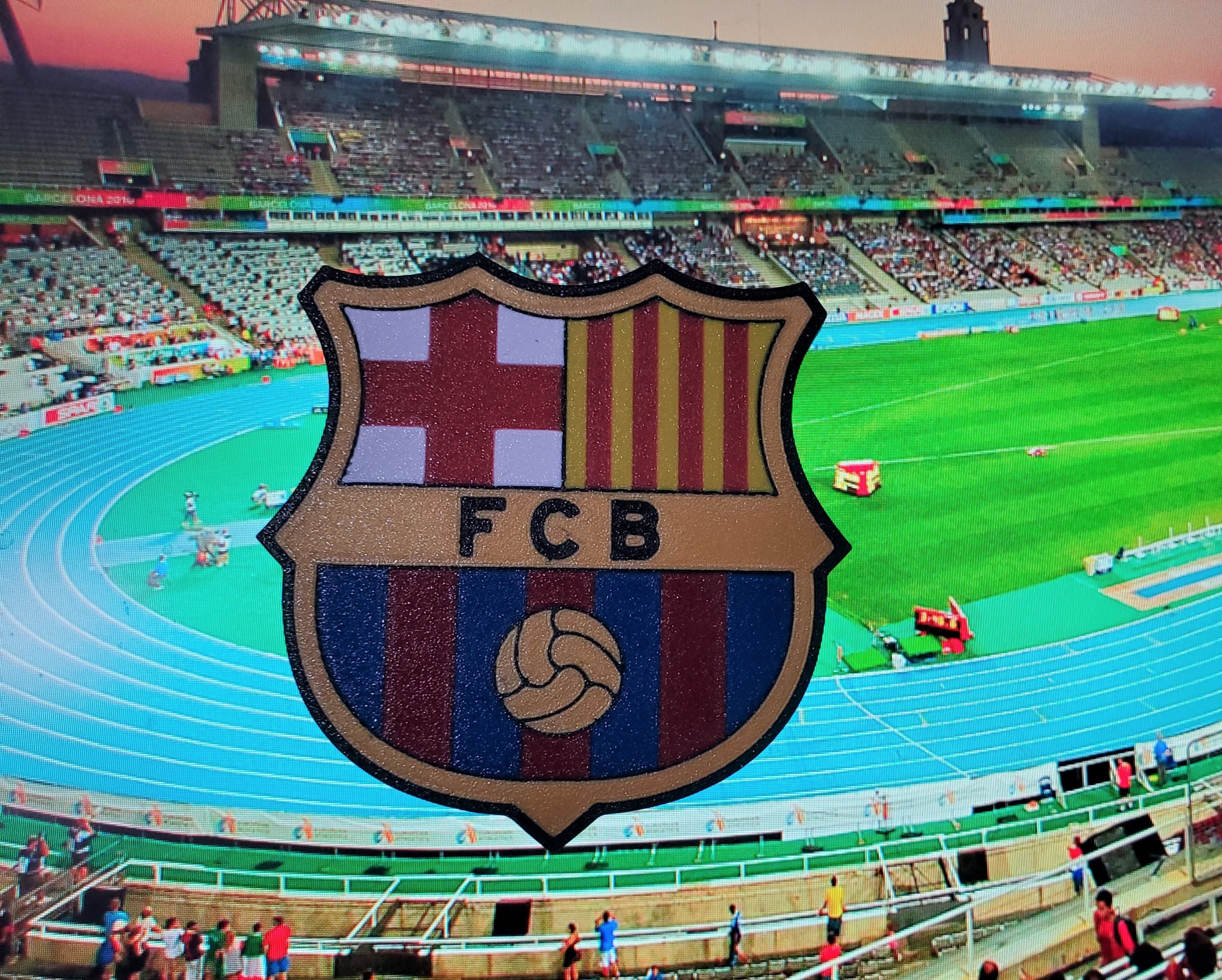 AMS / MMU Futbol Club Barcelona coaster or plaque. 3d model