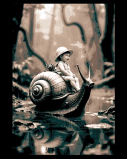 What if you could ride a snail? Fantasy worlds Hueforge Art 3d model