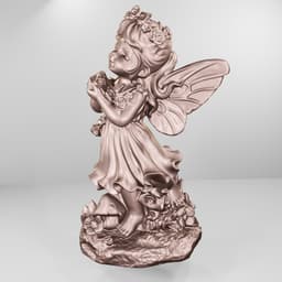 Fairy girl and roses 3d model