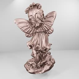 Fairy girl and roses 3d model