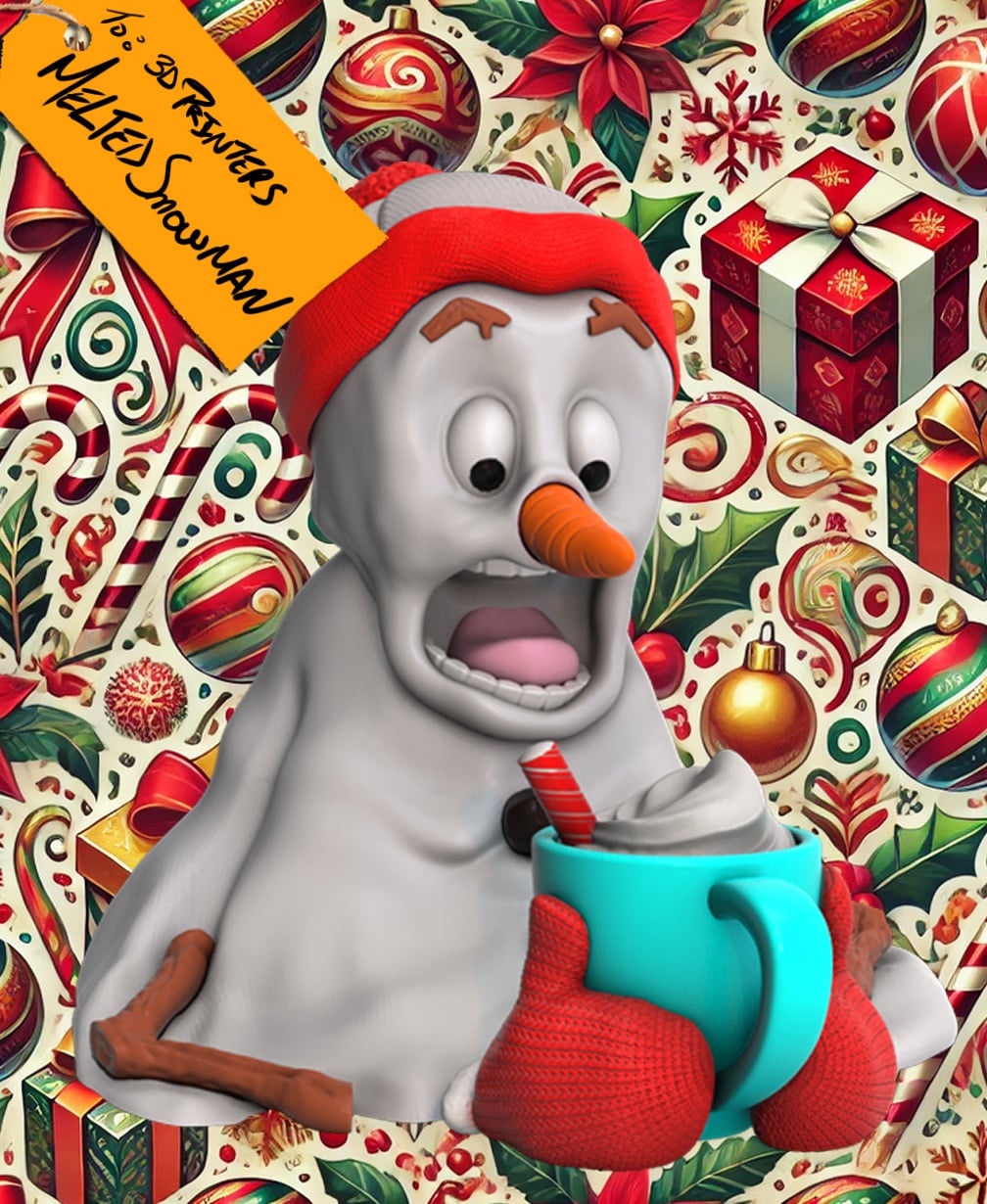 Christmas Melted Snowman 3d model