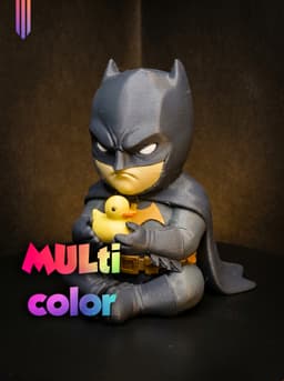 Chibi Batman Rubber Duck 3MF | FanArt Multi-Color | Cute 3d model