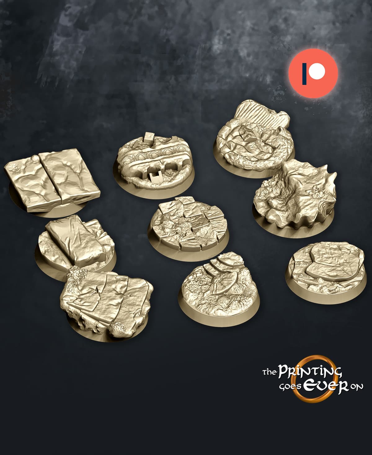Sculpted Ruins Base Set - Volume 1 3d model