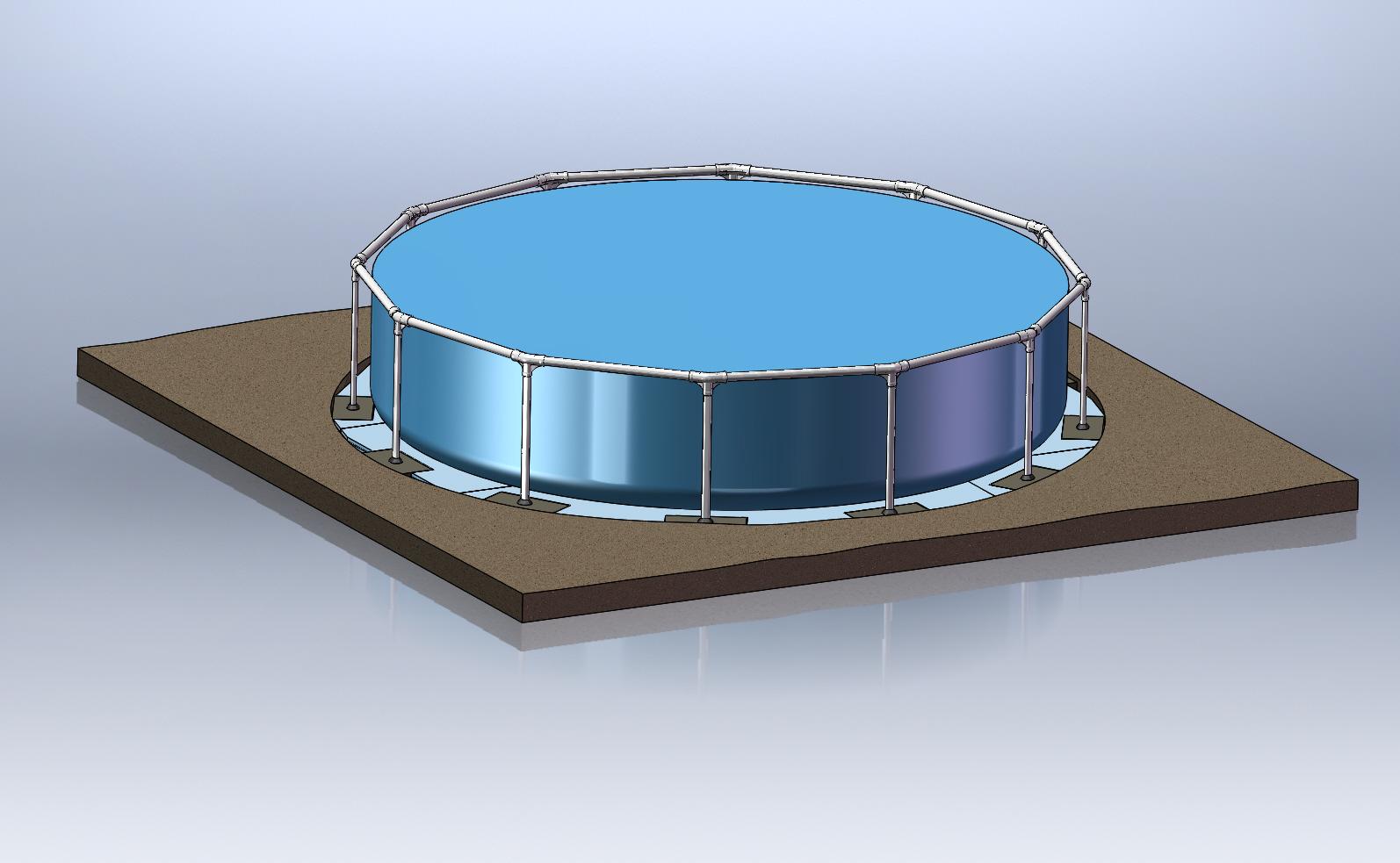 Intex 12'x30'' Prism Frame Pool ASSY 3d model