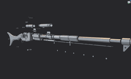 Mandalorian Anban sniper rifle 3d model
