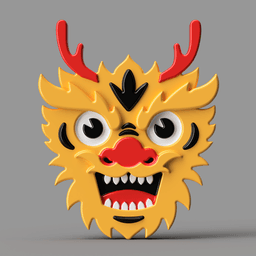 Lunar New Year Dragon Magnet 3d model