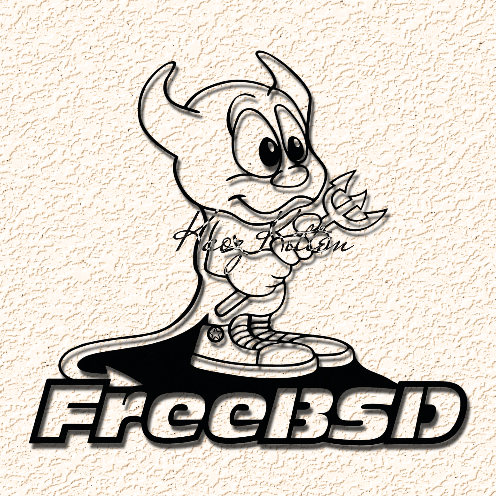 little devil star demon wall art home decor 3d model