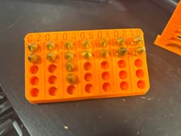 Printed at 225C with eSun Orange PLA+. Slight bit of stringing in the holes and over the numbers, but easily cleaned up. Perfect for my nozzles. 3d model